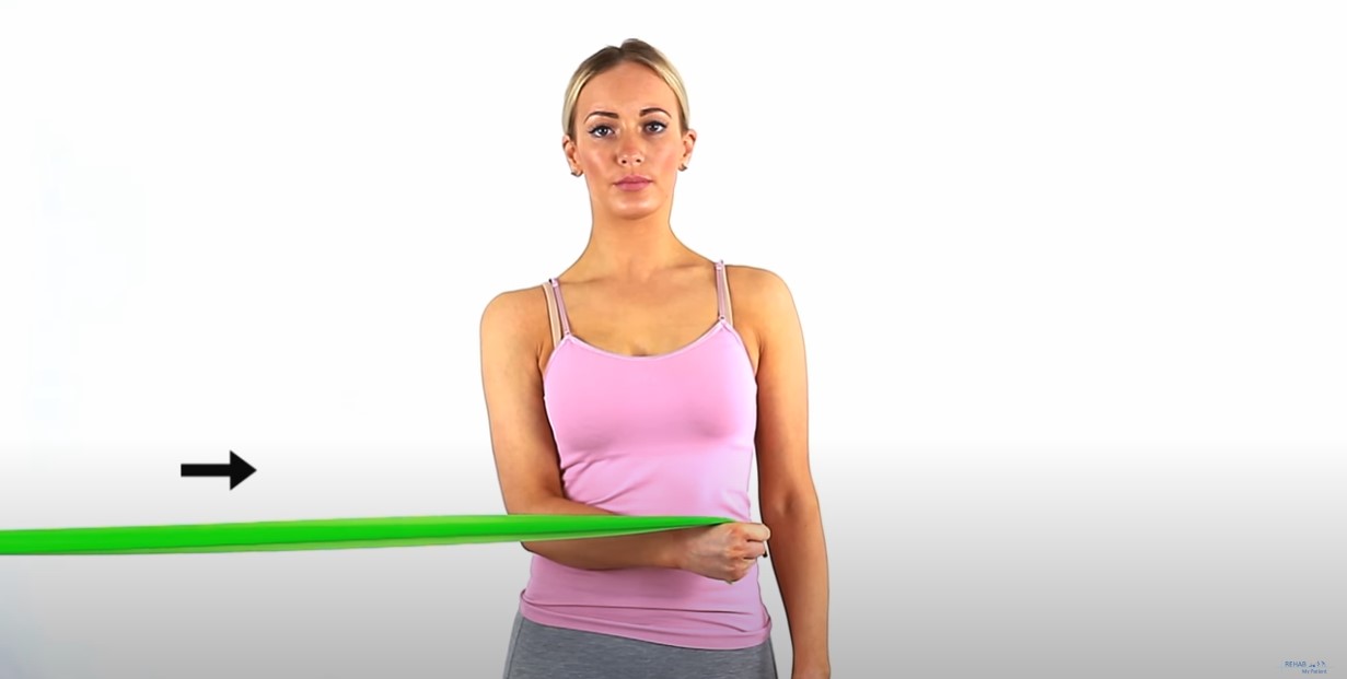 Resistance Band Shoulder Internal Rotation - thephysiobot